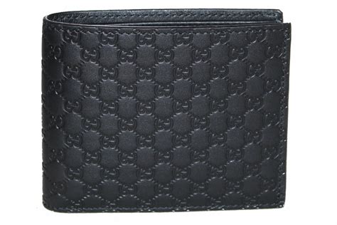 gucci bifold wallet microguccissima black|Gucci bifold wallet men.